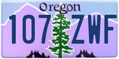 OR license plate 107ZWF