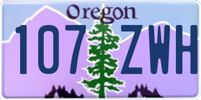 OR license plate 107ZWH