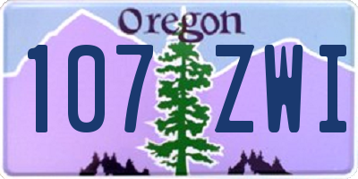 OR license plate 107ZWI