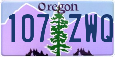 OR license plate 107ZWQ