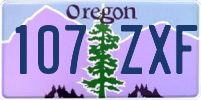 OR license plate 107ZXF