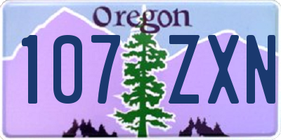 OR license plate 107ZXN