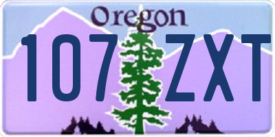 OR license plate 107ZXT