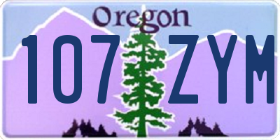 OR license plate 107ZYM