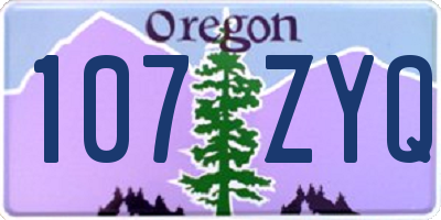 OR license plate 107ZYQ