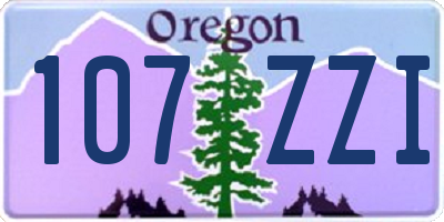 OR license plate 107ZZI