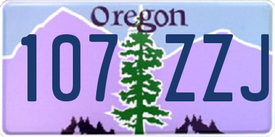 OR license plate 107ZZJ