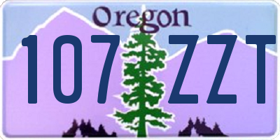 OR license plate 107ZZT
