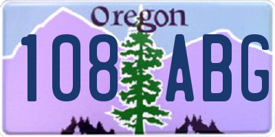 OR license plate 108ABG
