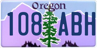 OR license plate 108ABH