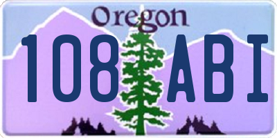 OR license plate 108ABI