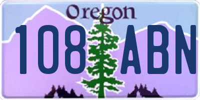 OR license plate 108ABN