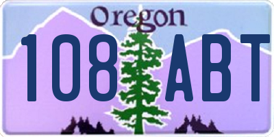 OR license plate 108ABT