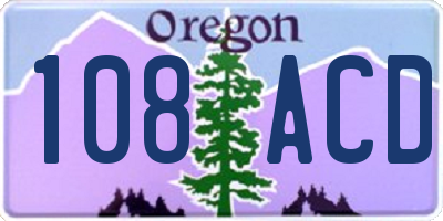 OR license plate 108ACD