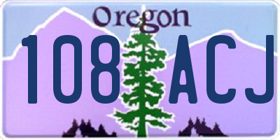 OR license plate 108ACJ
