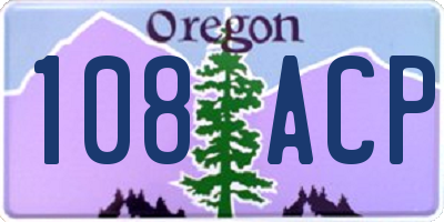 OR license plate 108ACP
