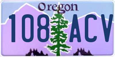 OR license plate 108ACV