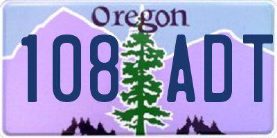 OR license plate 108ADT