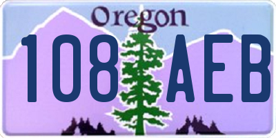 OR license plate 108AEB