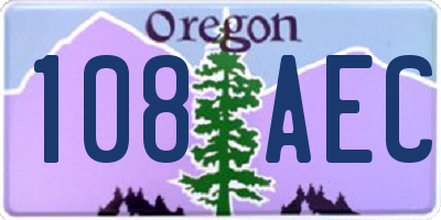 OR license plate 108AEC