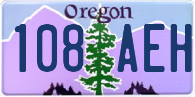 OR license plate 108AEH