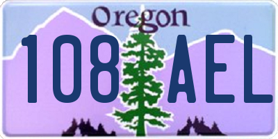 OR license plate 108AEL