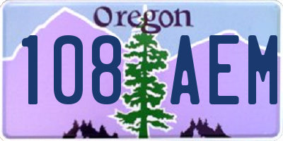 OR license plate 108AEM