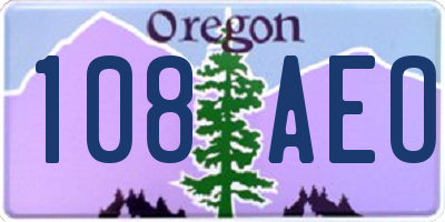 OR license plate 108AEO