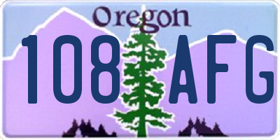 OR license plate 108AFG