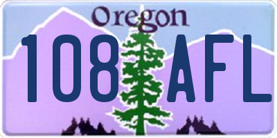 OR license plate 108AFL