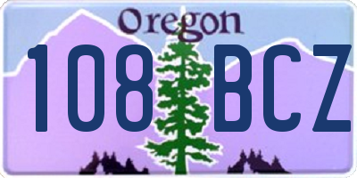 OR license plate 108BCZ