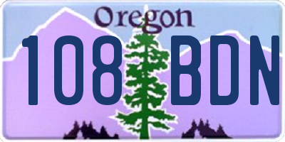 OR license plate 108BDN