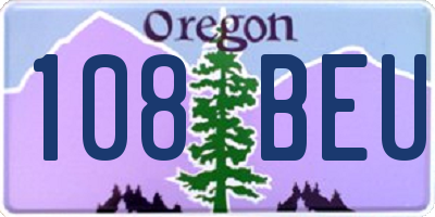 OR license plate 108BEU
