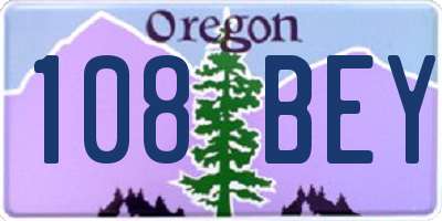 OR license plate 108BEY