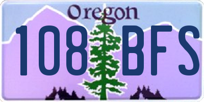 OR license plate 108BFS
