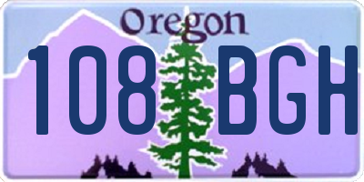OR license plate 108BGH
