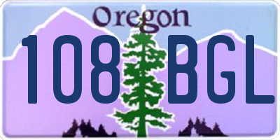 OR license plate 108BGL