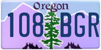 OR license plate 108BGR