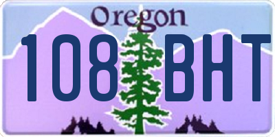 OR license plate 108BHT