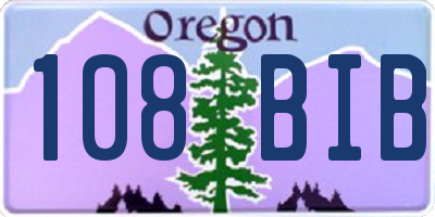 OR license plate 108BIB