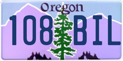 OR license plate 108BIL