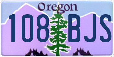 OR license plate 108BJS