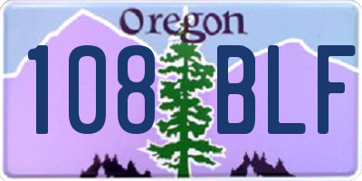 OR license plate 108BLF