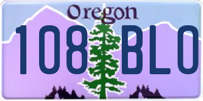 OR license plate 108BLO