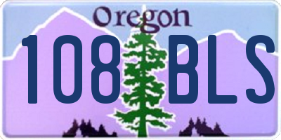 OR license plate 108BLS