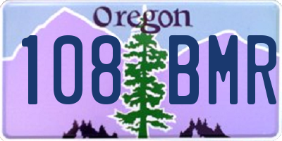 OR license plate 108BMR
