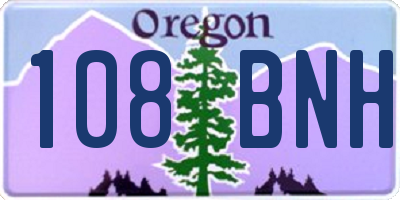 OR license plate 108BNH