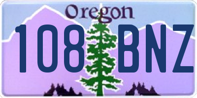 OR license plate 108BNZ