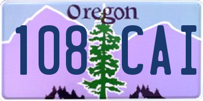 OR license plate 108CAI