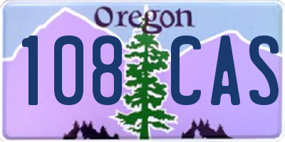 OR license plate 108CAS